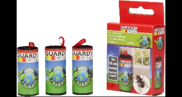 3x Vliegenvanger plakstrips met honing 78 cm - Insectenbestrijding - Vliegenstrips/insectenstrips