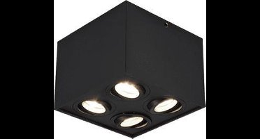 TRIO BISCUIT - Plafonniere - Mat zwart - GU10 - Binnenverlichting - Draaibaar