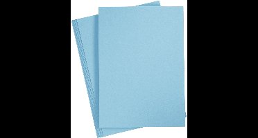 Karton, A4, vel 210x297 mm, 210 gr, lichtblauw, 10 vel/ 1 doos