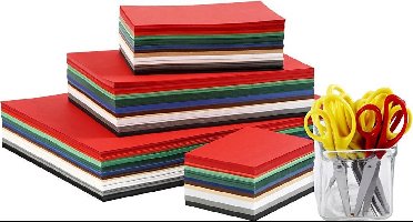 Kerst karton, A3,A4,A5,A6, 180 gr, diverse kleuren, 1 set