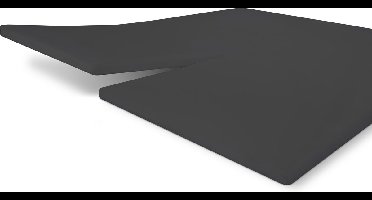 Byrklund Jersey Hoeslaken Split Topper - Hoeslaken 160x200 - 100% Katoen - Antraciet