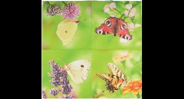 Esschert Design Servetten Vlinders Papier 20 Stuks Groen