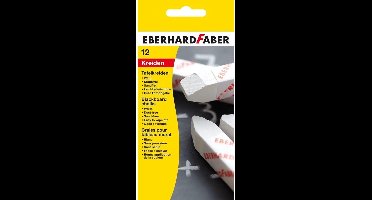Eberhard Faber bordkrijt - vierkant - 12 stuks in karton etui - wit - EF-525000
