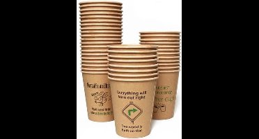 CONPAX Silly Times Fairtrade Koffiebeker, Karton, 180 ml, Bruin (doos 600 stuks)