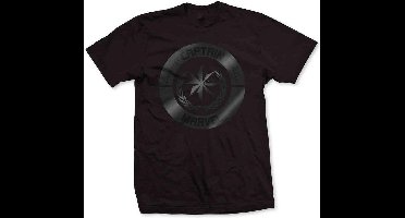 Marvel Captain Marvel Heren Tshirt -L- Silver Circle Zwart