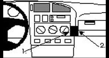 Brodit ProClip houder geschikt voor Volkswagen Vento/Jetta/ Golf3 1992-1999 Angled mount