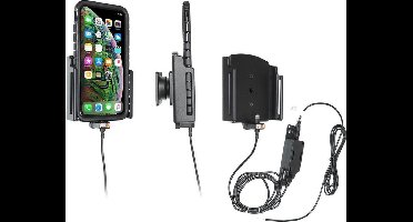 Brodit houder geschikt voor Appel iPhone Xs Max / iPhone 11 Pro Max Actieve verstelbare houder met 12V USB plug