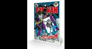 DC COMICS - Houten wandbord 20x29.5 - Batman Joker's Back in Town
