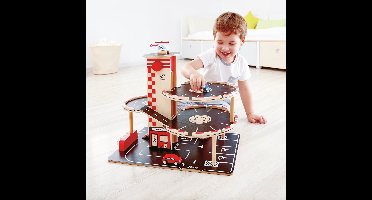 Hape Park & Go Garage - Speelgoed Parkeergarage met Lift, Helikopter en Auto's, 3 jaar+