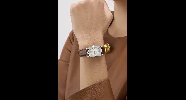 Gc Gc Plaza Mini Quartz Analoog Horloge Brown Behuizing: 100% Roestvrij Staal | Armband: Echt Leer 21 mm Z71003L7