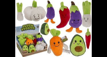 Out of the Blue pluche groente speelgoed 16 cm assorti display.