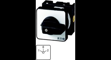 Eaton Omschakelaar, T0, 20 A, Tussenaanbouw, 1 module(s), Contacten: 2, 60 °, vergrendelend, met 0-stand, 1-0-2, Designnummer 8210, 019862