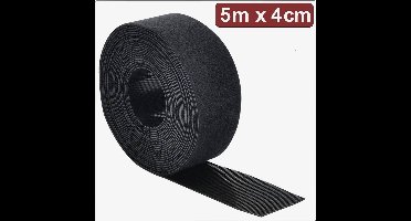 Quadrios 24CA309 Klittenband Om te bundelen Haak- en lusdeel (l x b) 5 m x 4 cm Zwart 5 m