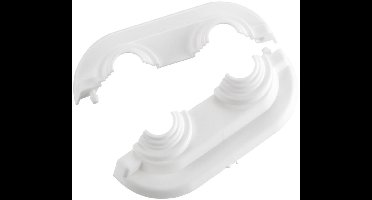 Danfoss Dubbele rozet (PVC wit) voor buisd, 12-24mm, afst, 50 mm, (5St,), 192H0161
