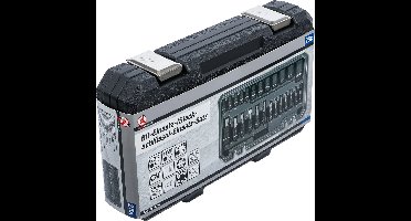 BGS Dopsleutelbit-/dopsleutelset - 1/4, 3/8, 1/2 - E-profiel / Torx - 25 delig
