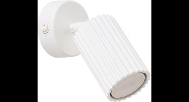 Sollux Lighting Wandlamp Karbon - 16x8x8cm - GU10 - wit - aluminium