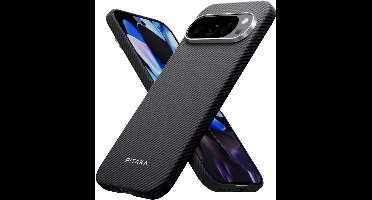 PITAKA MagEZ 6 Hoesje Geschikt voor Google Pixel 9 Pro XL - Compatibel met MagSafe - Back Cover 600D Aramidevezels - Ultra Dun - Zwart