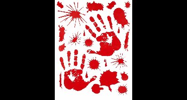 Vegaoo - Bebloede handafdrukken stickers Halloween