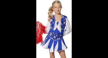 Dansende Cheerleader Luxe Blauw - Meisje