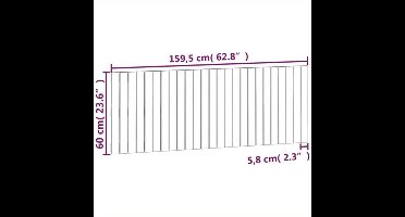 Hoofdbord – Houten Hoofdeinde – Bed Hoofdbord – Bedframe Hoofdbord – Slaapkamer Hoofdsteun – Bruin – Massief Hardhout – Strak Design – 160x60 cm
