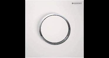 Geberit type 10 UR PN - urinioir bedieningspaneel - pneumatisch - ronde knop - wit/glans chroom - 116.015.KJ.1
