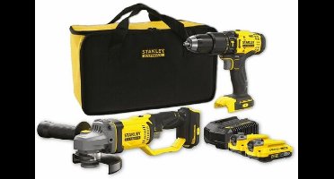 Stanley Fatmax V20 SFMCK471D2 - Draadloze Combinatieset - Klopboormachine - Haakse Slijper