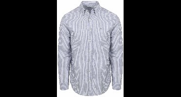 McGregor Overhemd Cotton Linen Strepen Indigo - Maat L - Heren