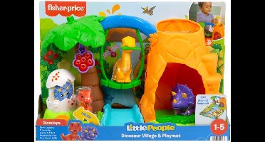 Mattel Little People dinosaurus speelset met speelmat - speelgoed.