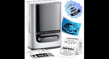 Core® Labelmaker met 1 Rol Starter Tape – Label Maker met Bluetooth – Thermische Labelprinter – Wit - 14cm x 8cm x 11cm