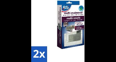 BSI – Multi Muizenval – Gegalvaniseerd Metaal – 29,2 × 16 × 5 cm - Voordeelverpakking - 2 stuks