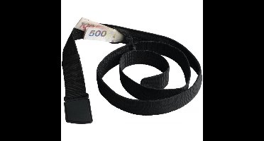 Pacsafe Cashsafe S25 Wallet belt - 72 tot 124 cm - Anti-diefstal Riem - Geldriem - RFID-blokkerend - Riem met Geheim Opbergvakje - Portemonnee Riem - Zwart