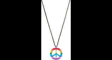 Vegaoo - Veelkleurig hippie halsketting voor volwassenen