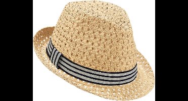 Vegaoo - Deukhoed met gaten met driekleurige band voor volwassenen