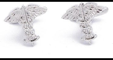 Manchetknopen - Medisch Slang Dokter Esculaap Zilver