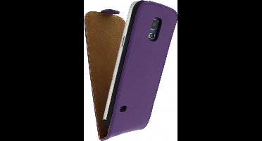 Samsung Galaxy S5 Mini Hoesje - Mobilize - Ultra Slim Serie - Kunstlederen Flipcase - Paars - Hoesje Geschikt Voor Samsung Galaxy S5 Mini