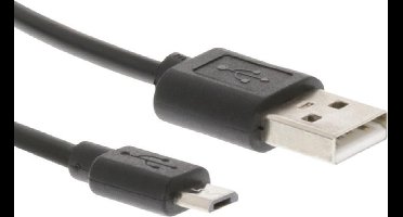 USB 2.0 Kabel USB A Male - Micro-B Male 1.00 m Zwart
