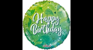 Witbaard Folieballon Eco Birthday 46 Cm Groen