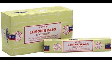 Satya Lemon Grass - Citroengras - wierookstokjes - 12 doosjes van 15 gram