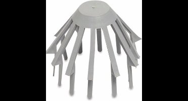 Bladvanger PVC-U 80/100 mm grijs