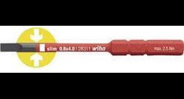 Wiha SlimBit electric Werkplaats Plat Verwisselbare kling 2.5 mm 75 mm Geschikt voor Wiha Torque