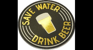 Glossy coasters - Save water