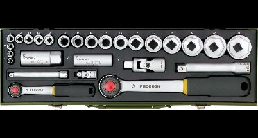 Proxxon Industrial 23020 Dopsleutelset Metrisch 1/4 (6.3 mm), 1/2 (12.5 mm) 27-delig