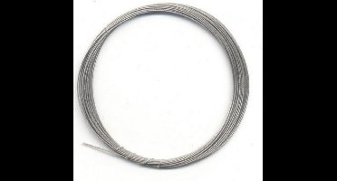 Metaaldraad nylon coating zilverkleur 0,4 mm 4 meter