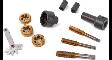 HBM 12 Delige Wielbout, Wielmoer en Wielflens Schroefdraad Reparatieset