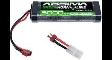 Absima - NiMH Greenhorn Accupack - 7.2V - 3000 mAh - 6 Cellen - Hardcase T-bus