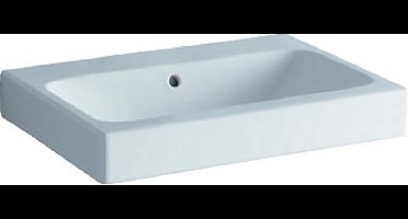 Geberit iCon Wastafel Zonder Kraangat Met Overloop 600x485mm Wit