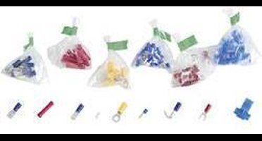 838517 Assortiment kabelschoenen 0.705 mm² - 10 mm² Wit, Geel, Rood, Blauw, Metaal 1050 stuk(s)