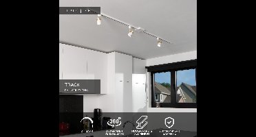 Lucide TRACK FLORIS Railspot - 1-fase Railsysteem / Railverlichting - 1xGU10 - Wit (Uitbreiding)
