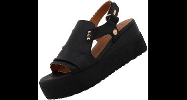 Mustang dames plateau muiltjes zwart