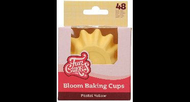 FunCakes Bloom Baking Cups - Duurzaam Gecoat Karton - Pastel Geel - pk/48